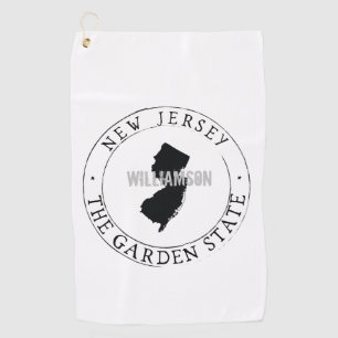 Serviette De Golf New Jersey Golf Towel State Personnalisé