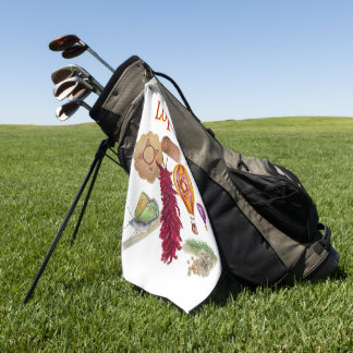 Serviette De Golf New Mexico Red Chile Pinõn Zia Hot Air Balloon