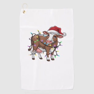 Serviette De Golf Noël de la Vache mignonne Rinder Père Noël Noël