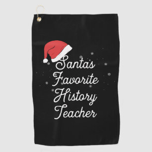 Serviette De Golf Noël de l'enseignant d'histoire