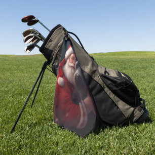 Serviette De Golf Noël festif écossais du Terrier Santa Claus