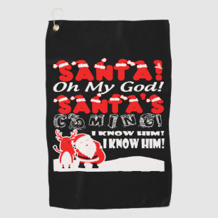 Serviette De Golf Noël - Père Noël Oh Mon Dieu Père Noël Venir Je Sa