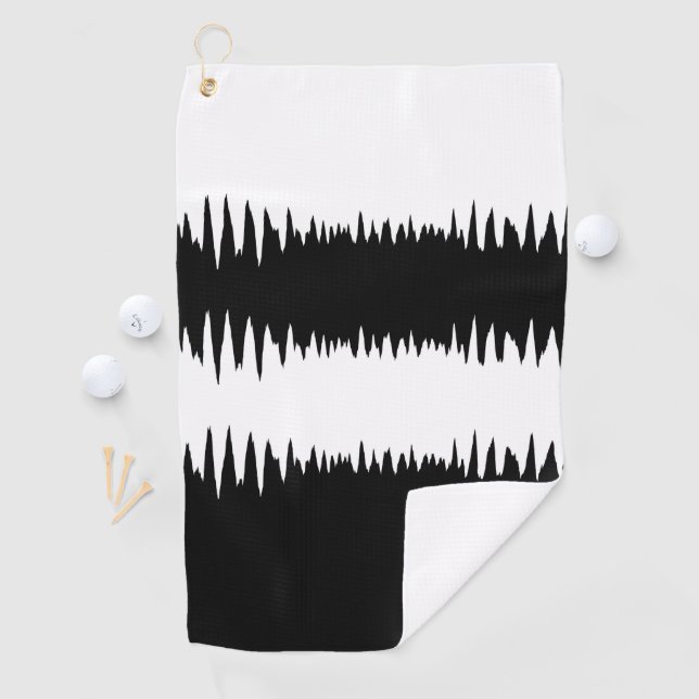 Serviette De Golf Noir et blanc cool (En situation)