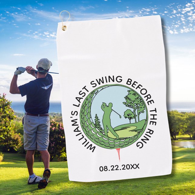 Serviette De Golf Nom de golfeur pour enterrement de vie de garçon d (Créateur téléchargé)