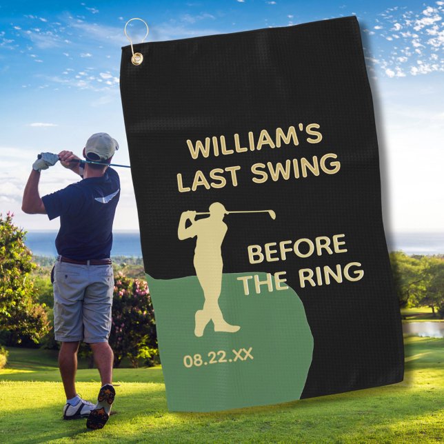 Serviette De Golf Nom de la dernière swing de golf pour l'enterremen (Créateur téléchargé)