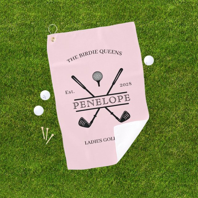 Serviette De Golf Nom du club de golf féminin personnalisé (Créateur téléchargé)