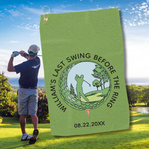 Serviette De Golf Nom du golfeur de la soirée d'enterrement de vie d