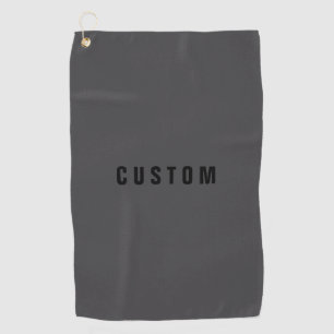 Serviette De Golf Nom moderne ou autre modèle de texte Gris foncé