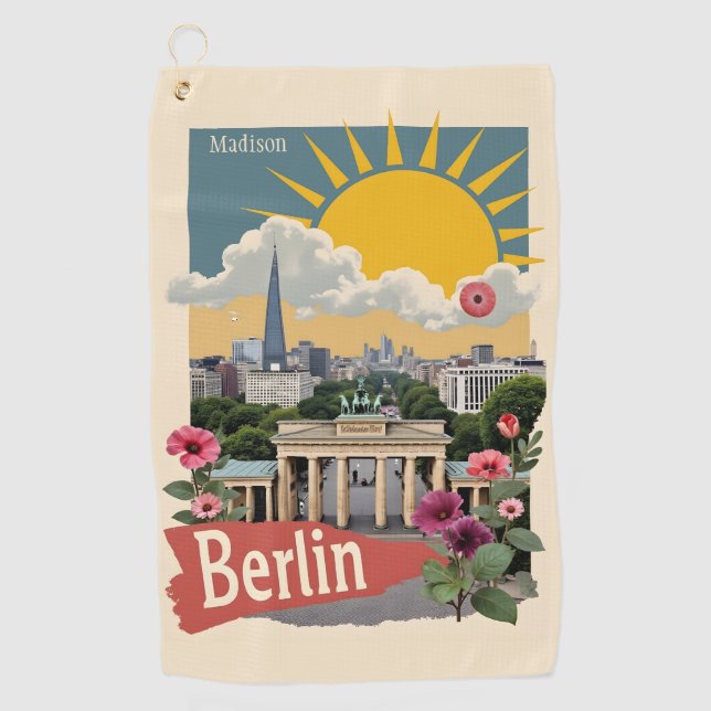 Serviette De Golf Nom personnalisé Berlin, Allemagne (Devant)