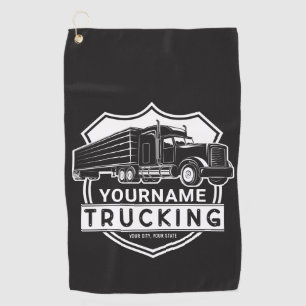 Serviette De Golf NOM personnalisé Camions Big Rig Semi Trucker