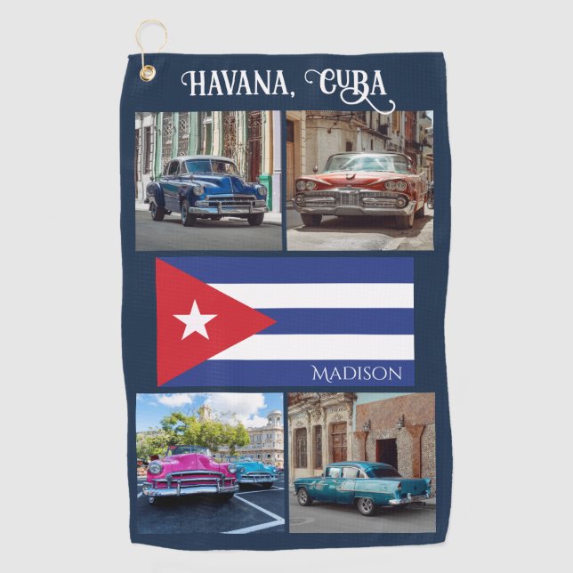 Serviette De Golf Nom personnalisé Cuba (Devant)