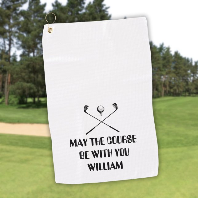 Serviette De Golf Nom personnalisé drôle (Funny Personalized Name Golf Towel)