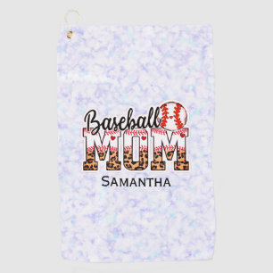 Serviette De Golf Nom personnalisé Maman de baseball Fête des mère