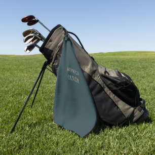 Serviette De Golf Nom personnalisé moderne professionnel minimaliste
