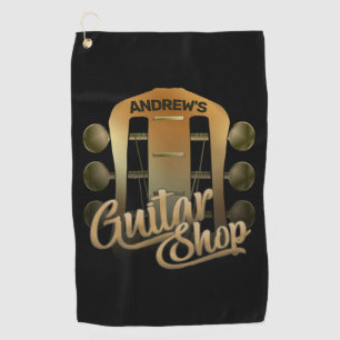 Serviette De Golf NOM personnalisé Rock Music Guitare Shop Musicien