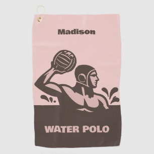 Serviette De Golf Nom personnalisé Water Polo