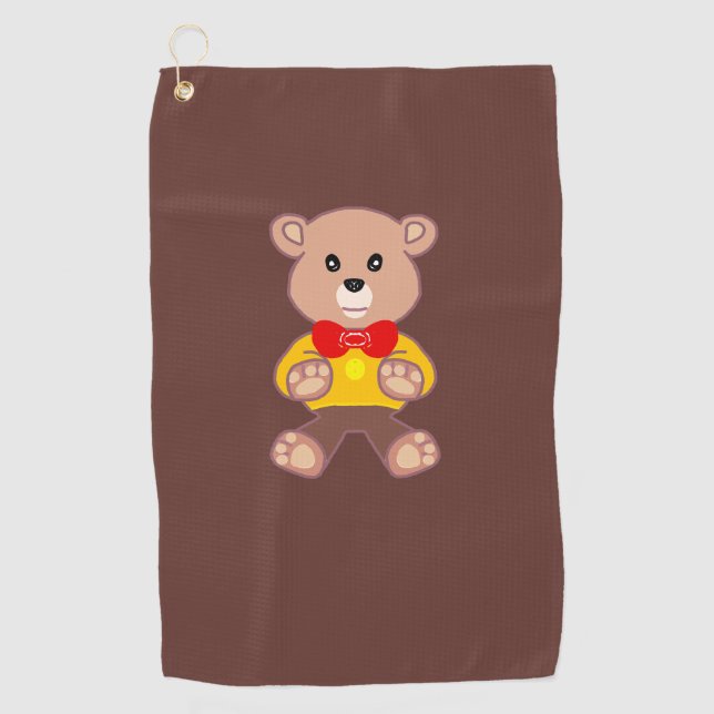 Serviette De Golf Nounours en peluche  (Devant)