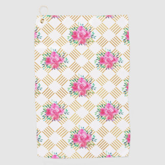 Serviette De Golf Nouveau Cadeau Accueil Gold et Coussins floraux ro