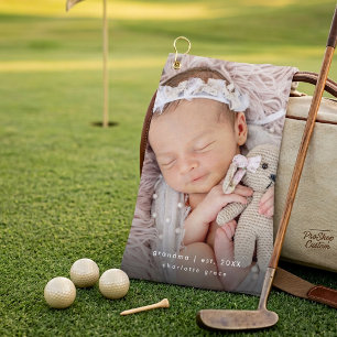 Serviette De Golf Nouvelle photo de bébé établie pour la fête de gra