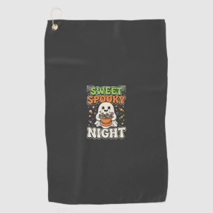 Serviette De Golf Nuit de chasse aux bonbons d'Halloween