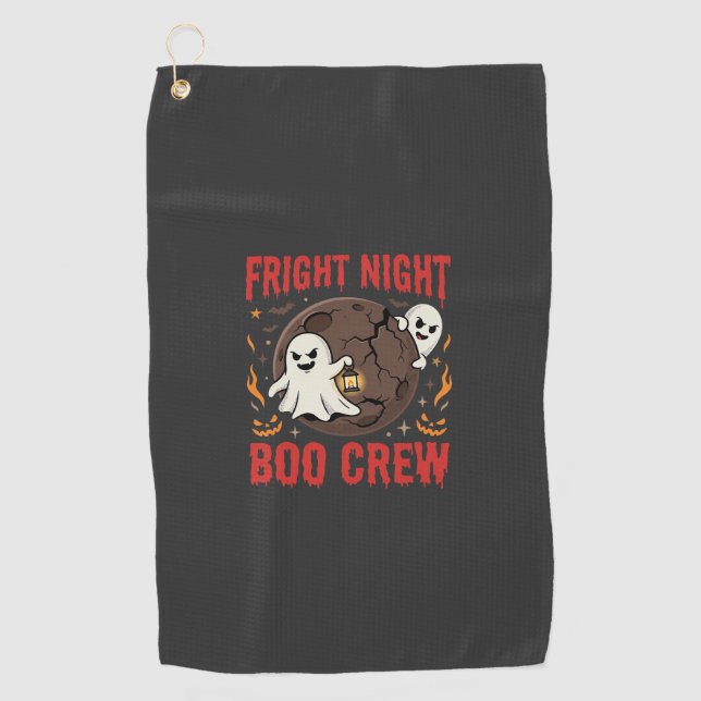 Serviette De Golf Nuit d'épouvante de fantôme d'Halloween (Devant)