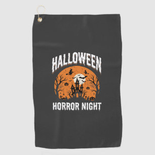 Serviette De Golf Nuit d'Horreur d'Halloween Château Hanté Vintage