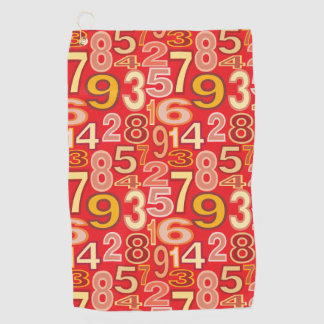 Serviette De Golf Number pattern
