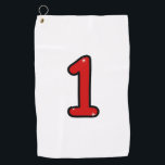 Serviette De Golf Numeral 1, one, 1 year, number 1, number one, 1 ye<br><div class="desc">Numeral 1,  one,  1 year,  number 1,  number one,  1 year old,  1st birthday gift,  1st birthday design,  first,  anniversary,  date,  birthday,  anniversary,  leader</div>