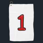 Serviette De Golf Numeral 1, one, 1 year, number 1, number one, 1 ye<br><div class="desc">Numeral 1,  one,  1 year,  number 1,  number one,  1 year old,  1st birthday gift,  1st birthday design,  first,  anniversary,  date,  birthday,  anniversary,  leader</div>