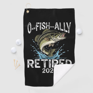 Serviette De Golf O-Fish-Ally Retraité 2026 Humour Drôle