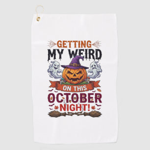 Serviette De Golf Obtenir des citrouilles d'Halloween bizarres Chape