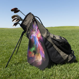 Serviette De Golf oeuvre d'art en nuage de SlipperyJoe abstraite vib