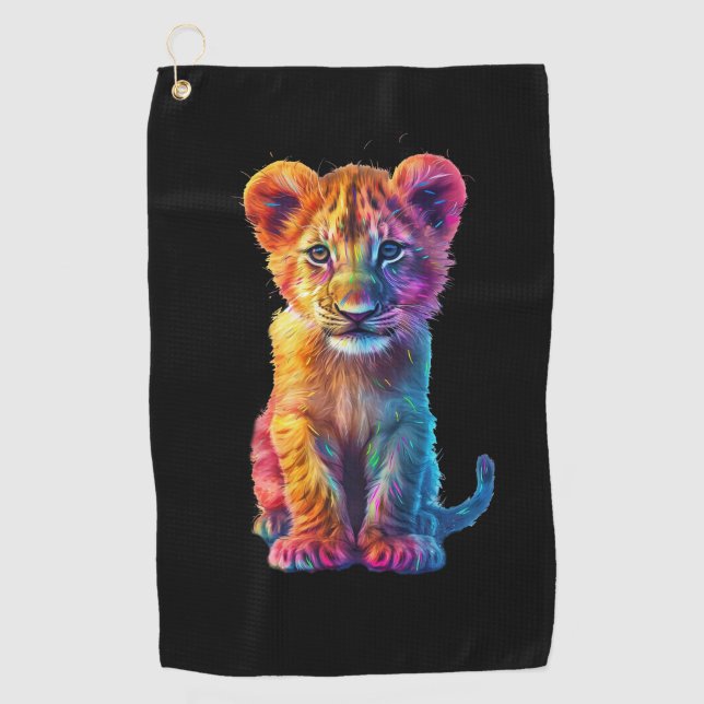 Serviette De Golf Oh Baby Big Cat Cub (Devant)