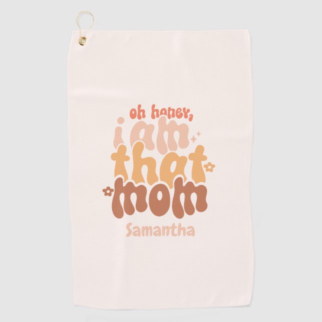 Serviette De Golf Oh Mon Chéri, Je Suis Cette Maman (Devant)