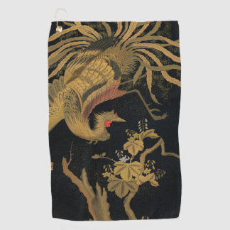Serviette De Golf Oiseau de coq d'or Classique japonais Antique