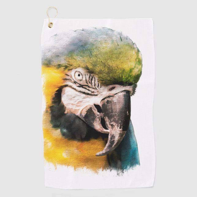Serviette De Golf oiseau de perroquet (Devant)