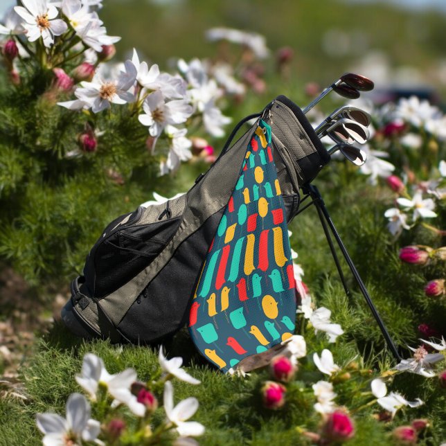 Serviette De Golf Oiseaux géométriques (Golf Towel)