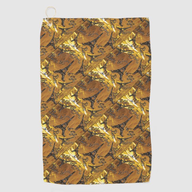 Serviette De Golf Or (Devant)