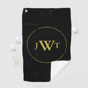 Serviette De Golf Or de Faux et décoré d'un monogramme fait sur