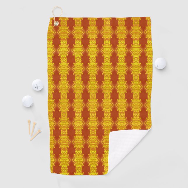Serviette De Golf Or Tribal Automne (En situation)