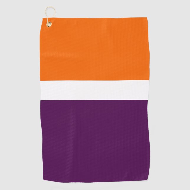 Serviette De Golf Orange blanc violet couleur pâle Conception des bl (Devant)