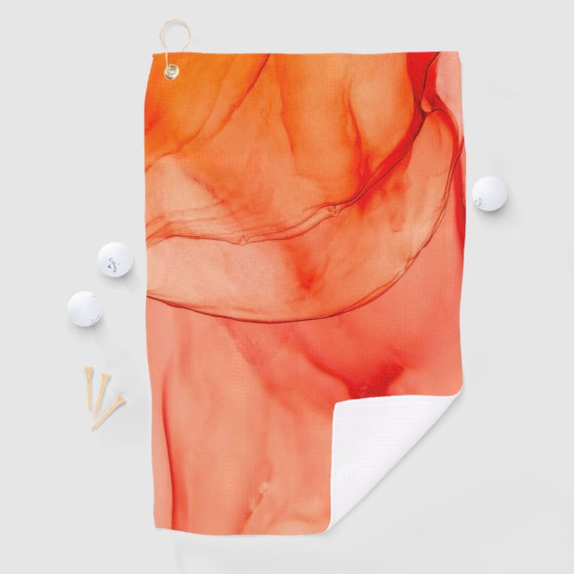 Serviette De Golf Orange Sherbet (En situation)