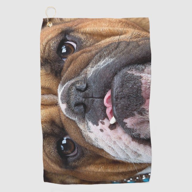 Serviette De Golf Oreillers à lancer de Bulldog anglais (Devant)