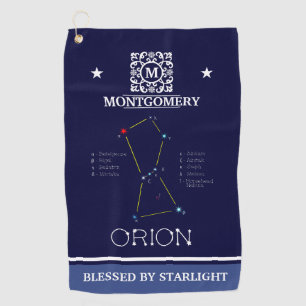 Serviette De Golf Orion de constellation de l'hémisphère nord