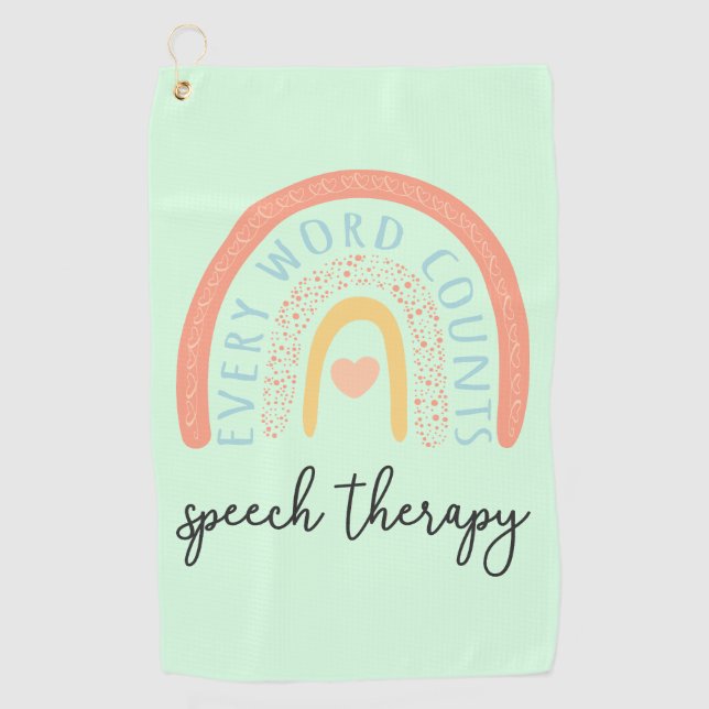 Serviette De Golf Orthophonie II - Chaque Mot Compte (Devant)