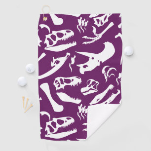 Serviette De Golf Os Dinosaures (Violet)