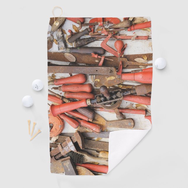 Serviette De Golf Outils Outil Russe antique Red Man (En situation)