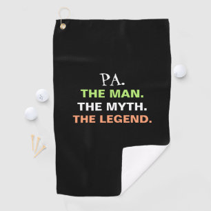 Serviette De Golf Pa Man Myth Légende Drôle Citation Mens