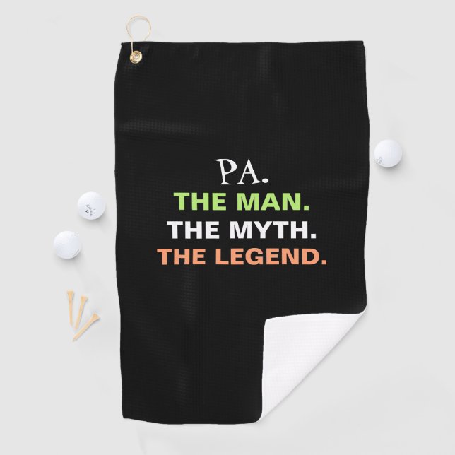Serviette De Golf Pa Man Myth Légende Drôle Citation Mens (En situation)