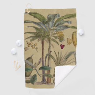 Serviette De Golf Palm Antique Fruit Tropical Art Botanique